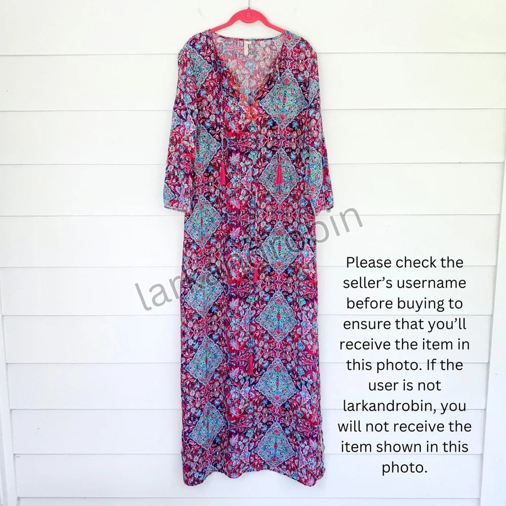 Seafolly Tapestry Long Line Casablanca Kaftan XL